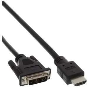 InLine 17659E Câble adaptateur HDMI DVI mâle vers DVI 18+1 mâle 0,5 m pas cher