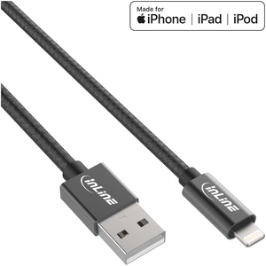 Comparateur de prix : InLine Lightning naar USB kabel - zwart - 1 meter