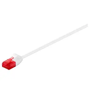 Cat 6 câble de liaison fin, u/utp, blanc, 1 m (93692) - Goobay pas cher