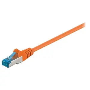 goobay CAT 6a Câble de Liaison, S/FTP (PiMF), Orange, 0.25 m Longueur pas cher