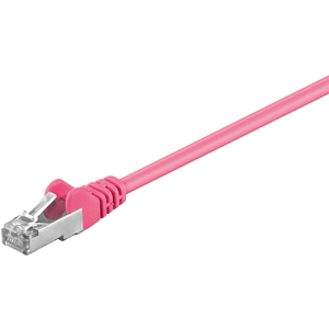 goobay - Câble réseau - RJ-45 (M) pour RJ-45 (M) - 25 cm - SF/UTP - CAT 5e - moulé, sans crochet - magenta pas cher