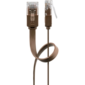 Goobay Cordon de raccordement CAT 6 - WENTRONIC 95889 - 0.5m - Marron - U/UTP pas cher