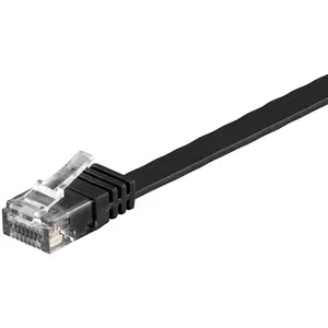 10m cat 6 Flach-Patchkabel u/utp Schwarz - Cable - Network (95381) - Goobay pas cher