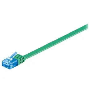 Goobay 96330 CAT 6 A U/UTP Câble de Liaison Plat, Câble RJ45, Vert, 3m Longueur pas cher