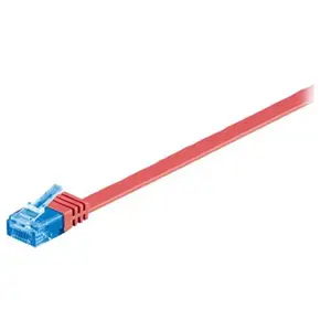 Comparateur de prix : Goobay 96322 CAT 6 A U/UTP Câble de Liaison Plat RJ45, Rouge, 2m Longueur