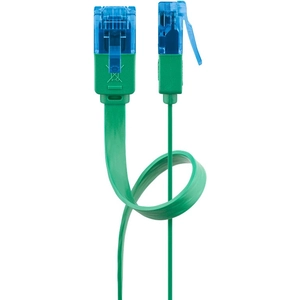 Goobay 96341 CAT 6 A U/UTP Câble de Liaison Plat, Vert, 5m Longueur pas cher