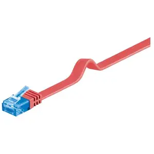 Goobay - 96300 Flachkabel u/utp Cat6a rot 0.5m - Cable - Network pas cher