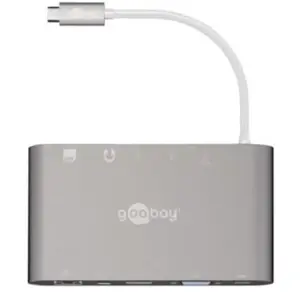 goobay USB-C All-in-1 Multiport Adapter Station d'accueil USB-C GigE pas cher