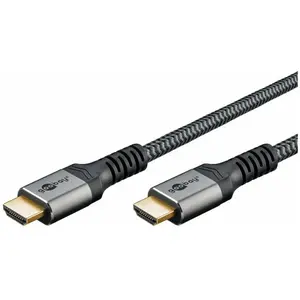 Goobay 51818 Câble HDMI haute vitesse avec Ethernet, 4K, Ultra HD, Full HD, 3D, HDMI mâle vers HDMI mâle, rétrocompatible, connecteurs plaqués or, 1 m pas cher
