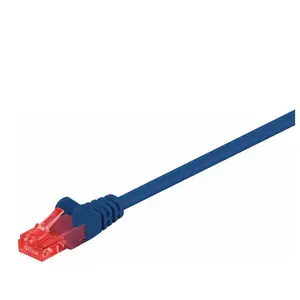 Goobay divers CAT 6 Câble de Liaison, U/UTP, Bleu, 0.5m Longueur de Câble pas cher