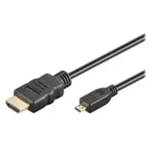 Goobay micro HDMI (Typ D)   HDMI (Typ A) (3 m), Câble vidéo, Noir pas cher