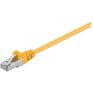 Goobay 50166 CAT 5e Câble de Liaison, F/UTP, Jaune, 2m Longueur de Câb...