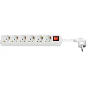 Goobay Wentronic Barre multiprise x 6 Prises type E avec sécurité enfant et interrupteur 1,5 m Blanc (Import Allemagne) pas cher