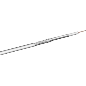goobay 100 dB Câble d'antenne Coaxial, 2x Blindé, CCS, Blanc, 25m Longueur pas cher