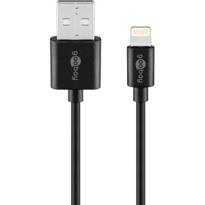 goobay - Câble Lightning - Lightning mâle pour USB mâle - 2 m - noir