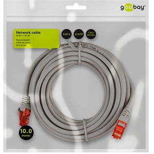 Goobay 72578 CAT 6 câble de liaison U/UTP Gris - mélange de cuivre CCA pas cher