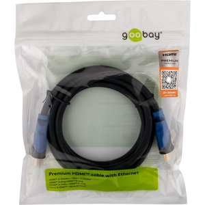Comparateur de prix : Goobay HDMI 2.0A Kabel - Premium Gecertificeerd - 4K 60Hz - 0,5 meter - Zwart/Blauw