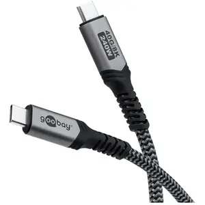 Goobay Câble Textile USB4 Type C (M/M) - Power Delivery - 1.8 m pas cher