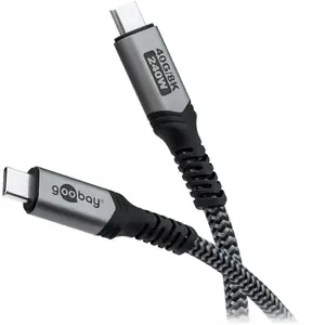 Goobay Câble Textile USB4 Type C (M/M) - Power Delivery - 0.5 m pas cher