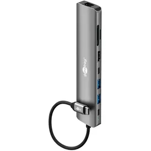 Goobay Slim 8-Port USB-Hub mit HDMI und RJ45, 5 Gbit/s (USB-C, 8 ports... pas cher