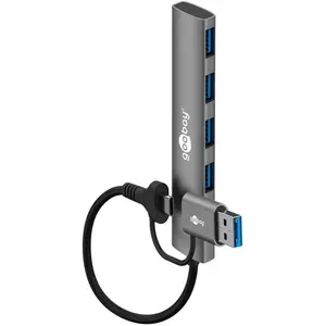Goobay Hub Slim USB-C/A vers 4 ports USB-A 3.0 pas cher