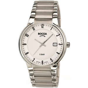 Boccia, Montre, 3629-02 Montre homme titane 39mm 5ATM, Argent, (Montre analogique, 39 mm) pas cher