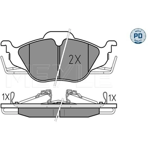 MEYLE Plaquettes de frein X4 pour OPEL: Astra & VAUXHALL: Astra, Zafira (Ref: 025 230 6317/PD)
