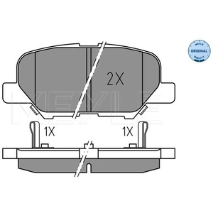 MEYLE Plaquettes de frein X4 pour MAZDA: 6 & PEUGEOT: 4008 & MITSUBISHI: ASX, Outlander & CITROËN: C4 Aircross (Ref: 025 256 8814)