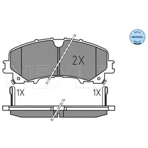 MEYLE Plaquettes de frein X4 pour RENAULT: Koleos & NISSAN: X-Trail & INFINITI: Q50, Q60 (Ref: 025 221 1716)