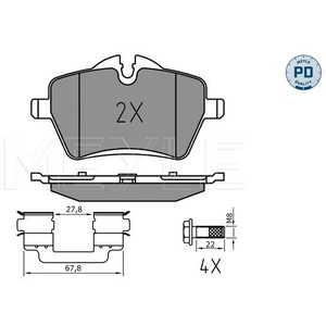 MEYLE Plaquettes de frein X4 pour MINI: MINI (Ref: 025 239 8418/PD) pas cher