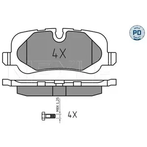 MEYLE Plaquettes de frein X4 pour LAND ROVER: Range Rover, Discovery (Ref: 025 241 9217/PD) pas cher