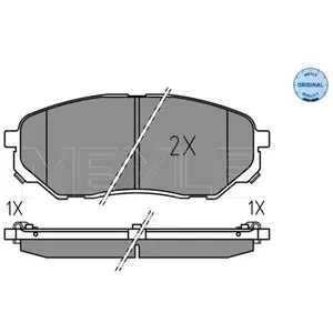 Remblokkenset schijfrem 0252238017 Meyle pas cher