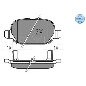 MEYLE Plaquettes de frein X4 pour FIAT: Panda (Ref: 025 254 1014) pas cher