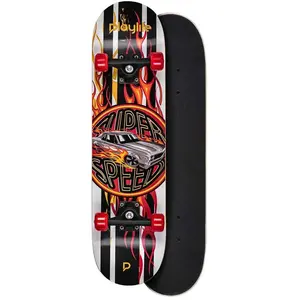 Skate PLAYLIFE Super Charger 31x8 Blanc pas cher