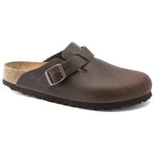 Sandales Homme Birkenstock Boston en cuir huilé - Marron
