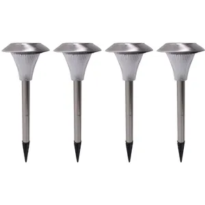HARMS Ensemble de 4 lampes d'extérieur à led solar pour lampes de terr... pas cher