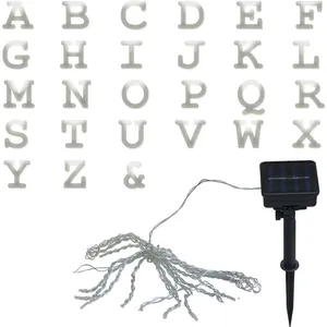 HARMS Guirlande solaire 22x led lampe lettres jardin décoration extéri...