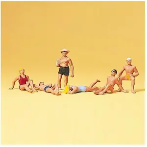 Preiser 10071 Recreation Sports Bathers Reclining pkg(6) HO Scale Figure pas cher