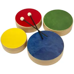 Rohema Wooden Tom Set Color 61698 houten toms (4 stuks) pas cher