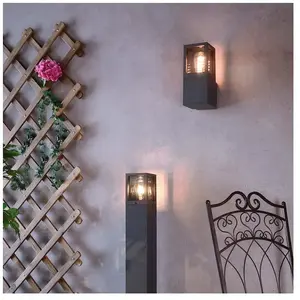 Deko Light Facado II 731151 Wandopbouwarmatuur E27 20 W Donkergrijs