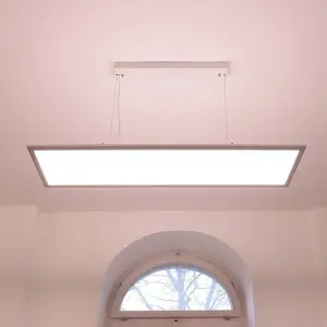 Deko Light 342221 LED Panel transparent, eckig, 50 W, 3000/4000 K, Weiß Hanglamp Energielabel: E (A - G) LED LED vast ingebouwd 53 W Verkeerswit (RAL 9016) pas cher