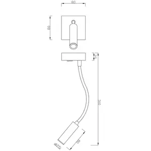 Deko Light Brahe I Brahe I Wandlamp LED vast ingebouwd 3.30 W Energielabel: G (A - G) Verkeerswit pas cher