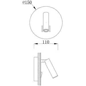 Deko Light Brahe IV Brahe IV Wandlamp LED vast ingebouwd 8.50 W Energielabel: G (A - G) Verkeerswit pas cher