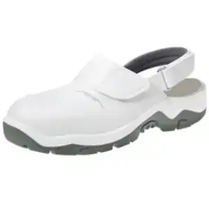 Abeba, Chaussures de travail, Chaussure de travail Clog blanc/gris 212... pas cher