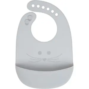 Lässig Bavoir en silicone/Little Chums Souris gris 1311020253