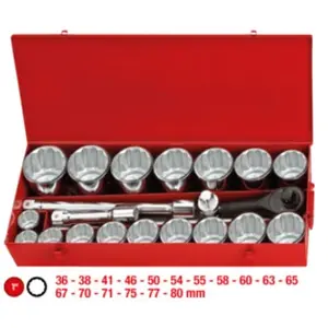 Comparateur de prix : KS Tools 911.0824 Jeu de 22 douilles 1"
