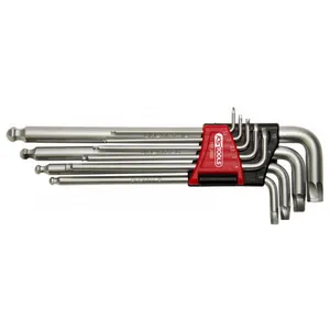 Jeu de clés mâles 6 pans - KS TOOLS - vis abimées - 9 clés de 1,5 à 10 mm pas cher