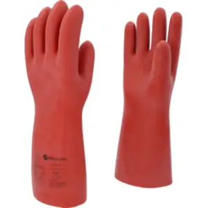 KS Tools 117.0101 Gants de protection d'électricien avec protection mécanique et thermique | Taille 12 | Classe 4 [36 000 V] | Rouge