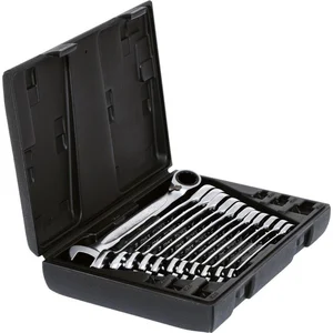 Coffret clÃ© mixte cliquet reversible CHROMEplus 12 pcs  modulable