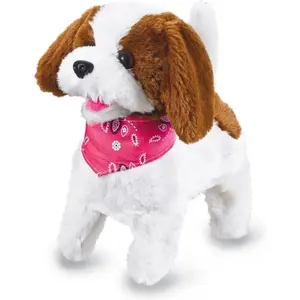 Jamara Lucky RC Plüschhund Weiss/Braun pas cher